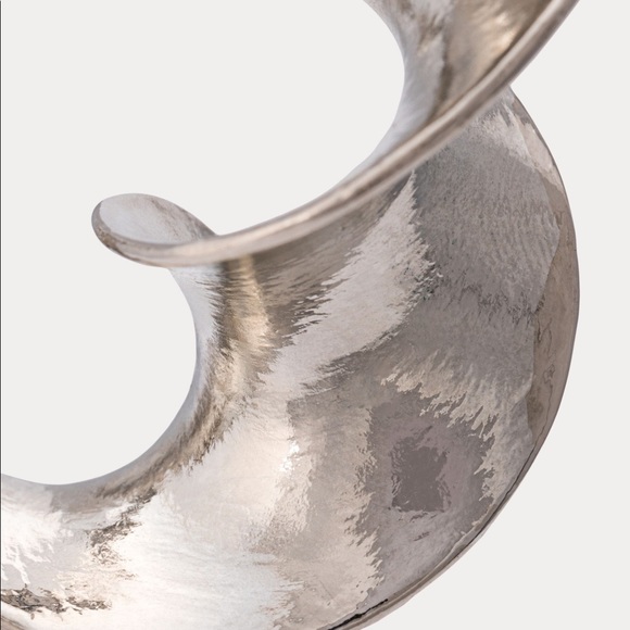 Altuzarra TWISTED SILVER TONED EARRINGS - Picture 2 of 3